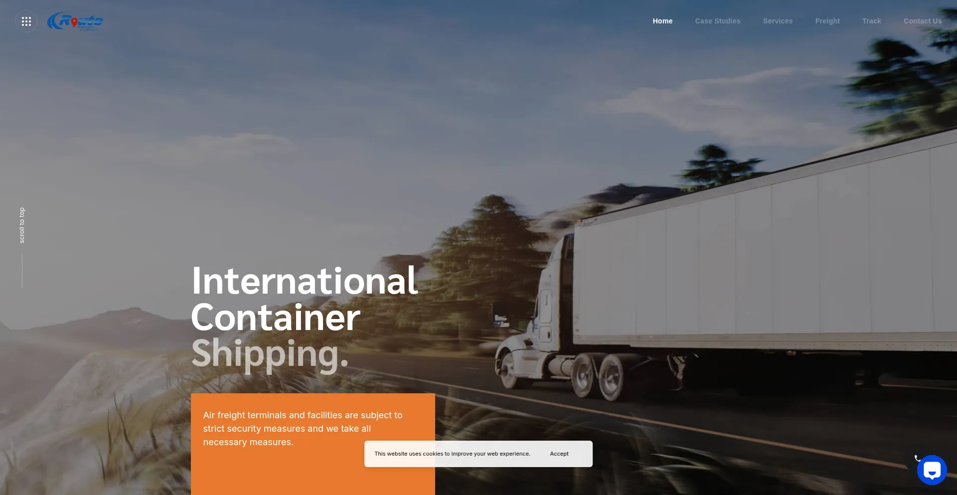 Website screenshot of Secureroutelogistics.com