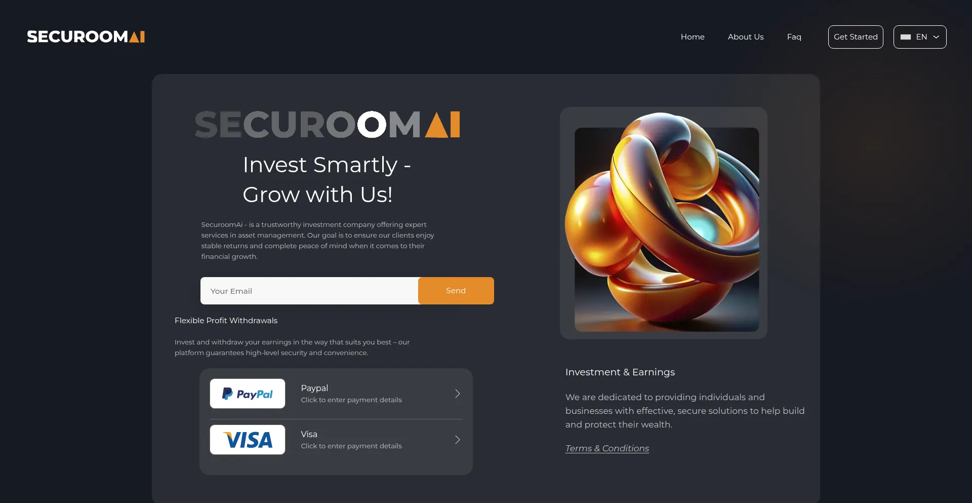 Website screenshot of Securoom-ai.com