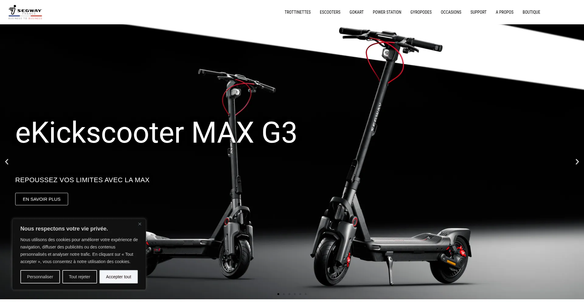 Website screenshot of Segwayfrance.com