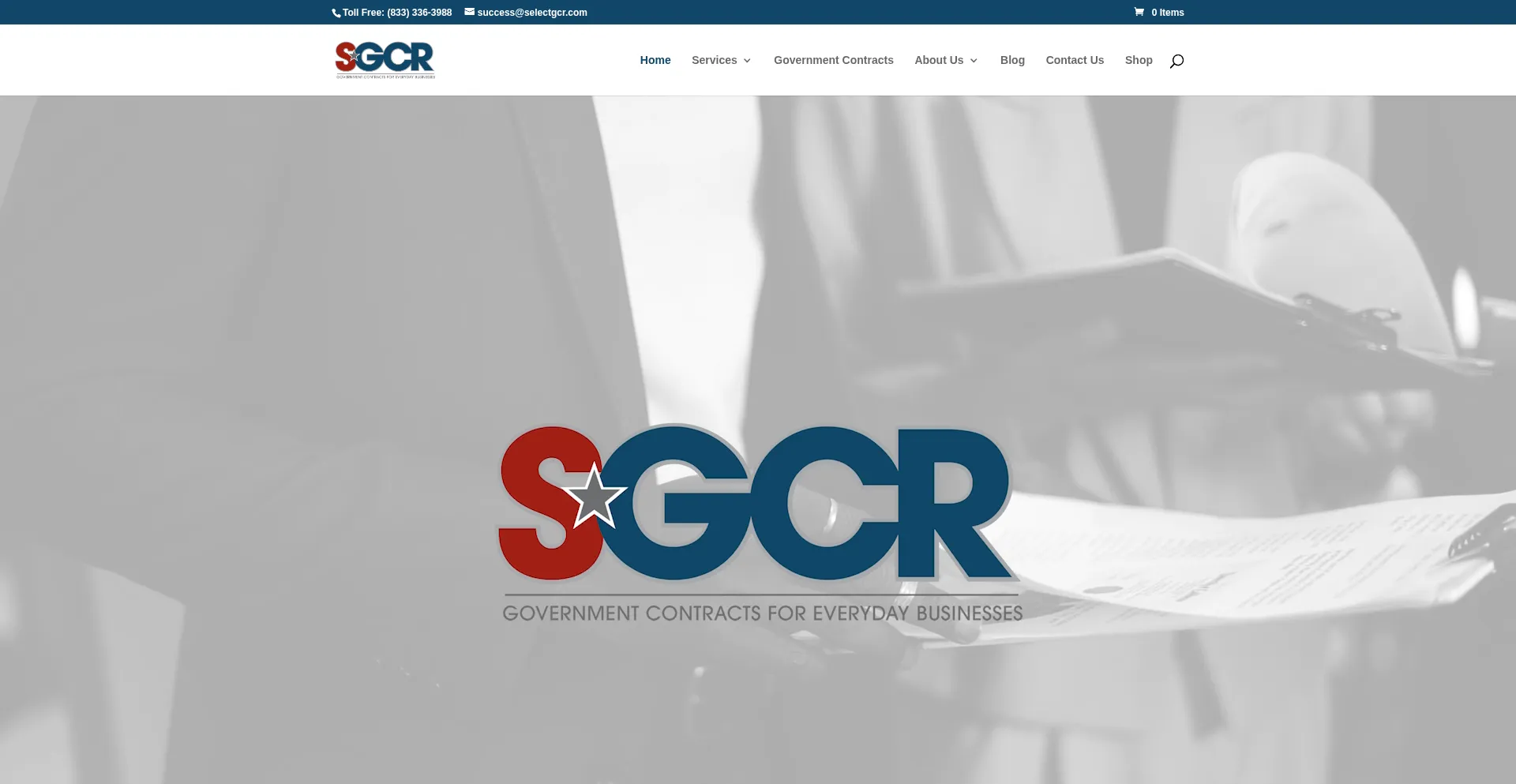 Website screenshot of Selectgcr.net
