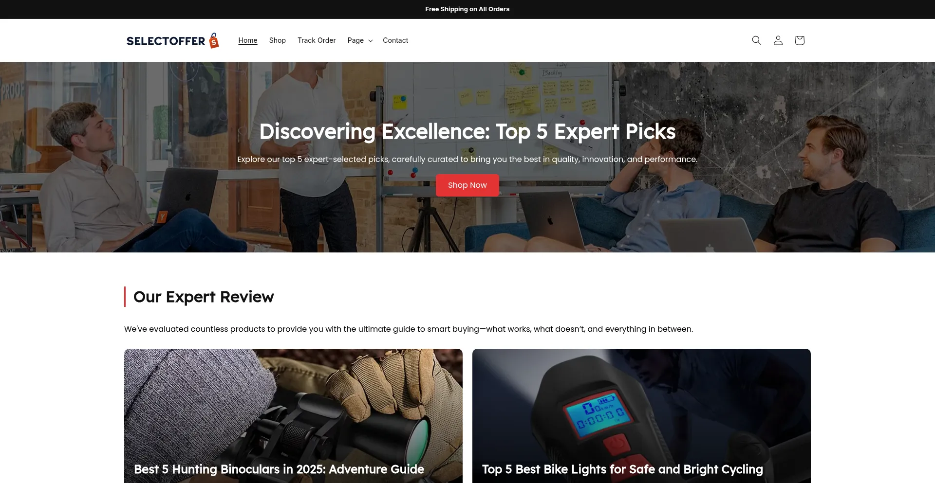 Website screenshot of Selectoffer.store