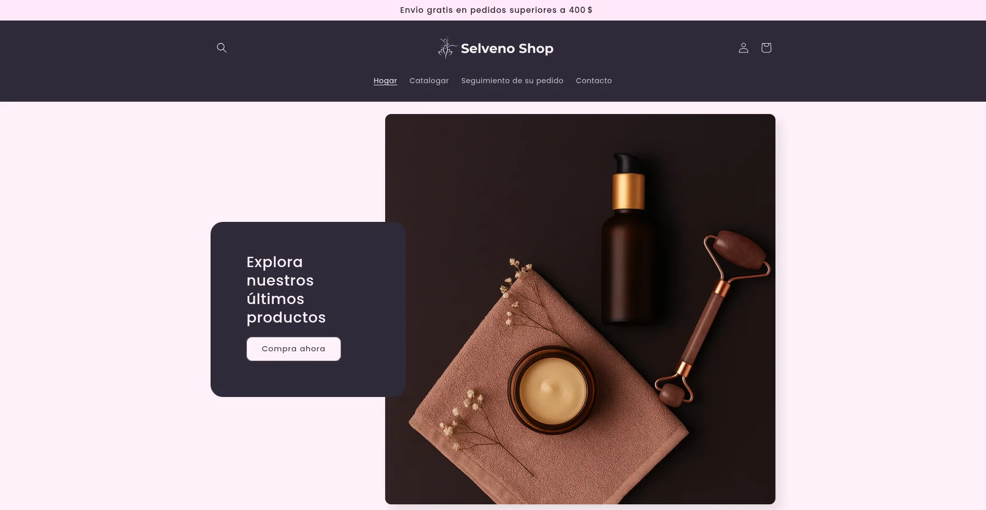 Website screenshot of Selvenoshop.com