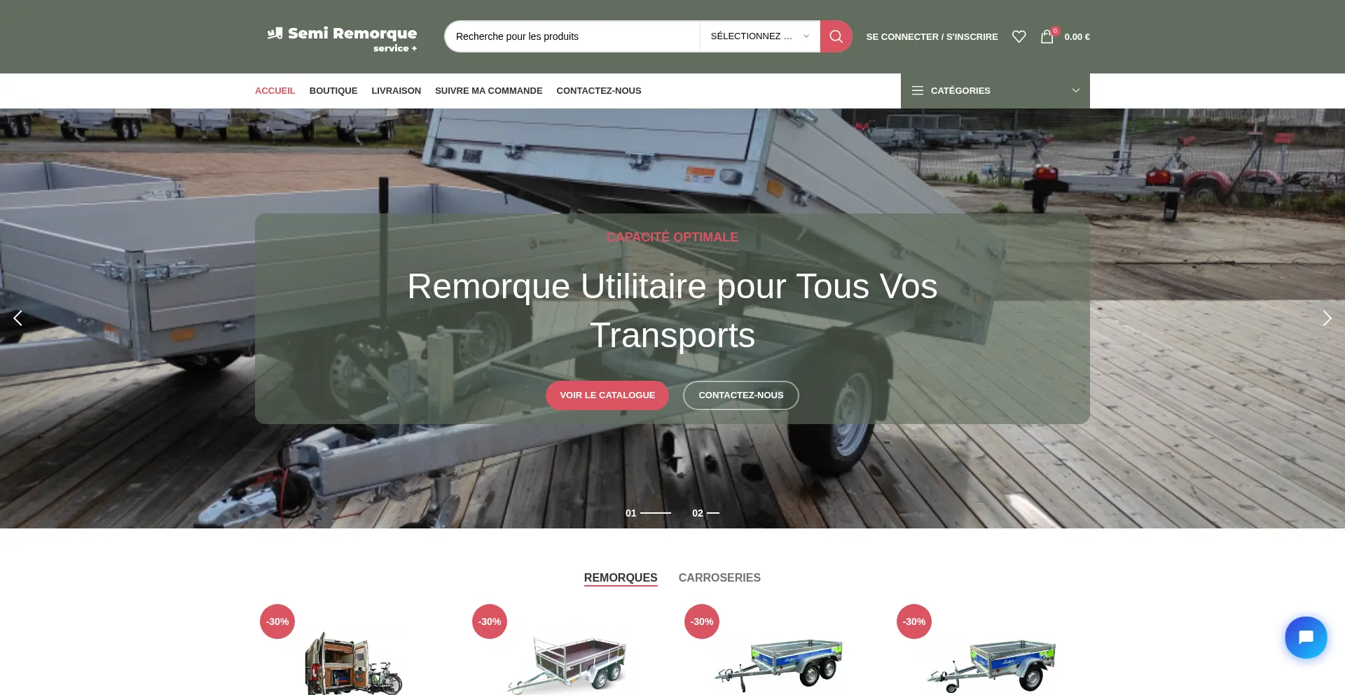Website screenshot of Semi-remorque-service-plus.com