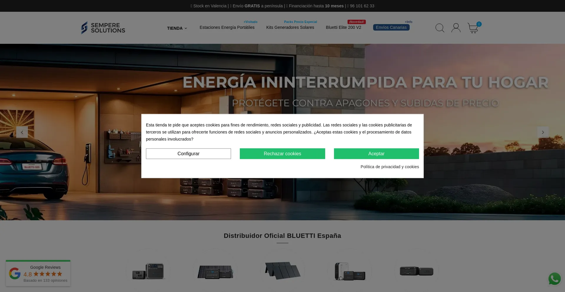 Website screenshot of Semperesolutions.com