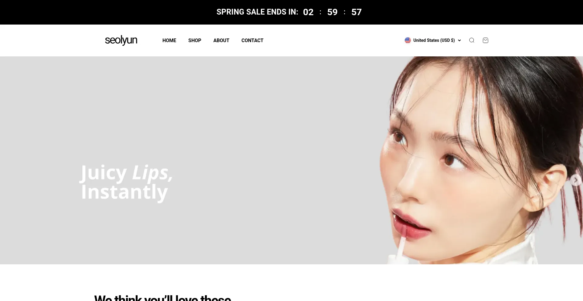 Website screenshot of Seolyun.com