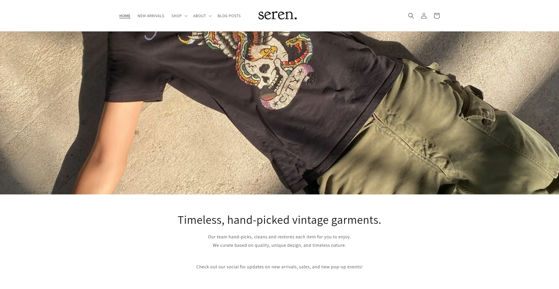 Website screenshot of Serenvintage.com