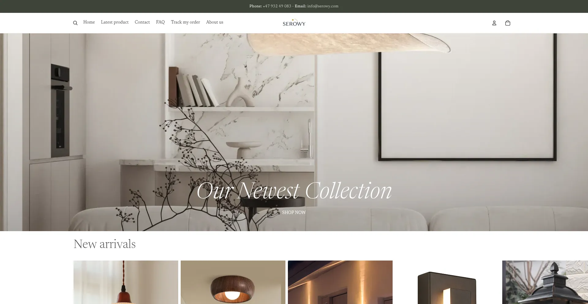 Website screenshot of Serowy.com