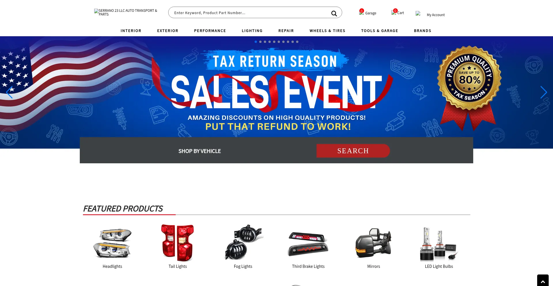 Website screenshot of Serranollc.com