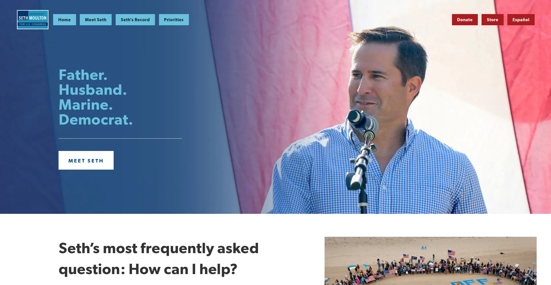 Website screenshot of Sethmoulton.com