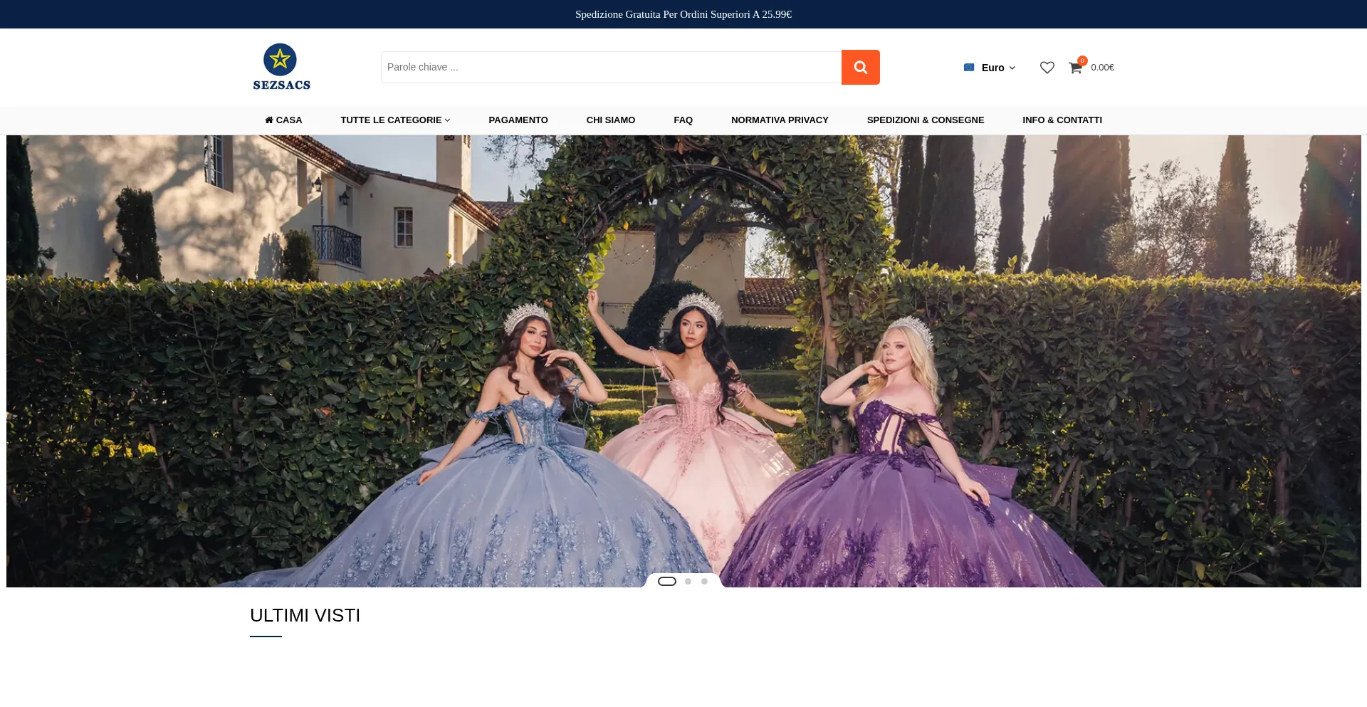 Website screenshot of Sezsacs.com
