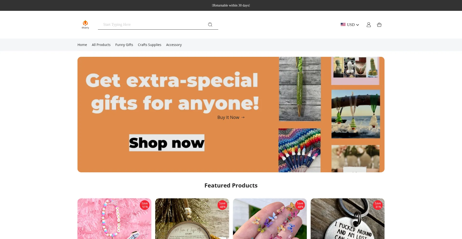 Website screenshot of Sfaerly.com