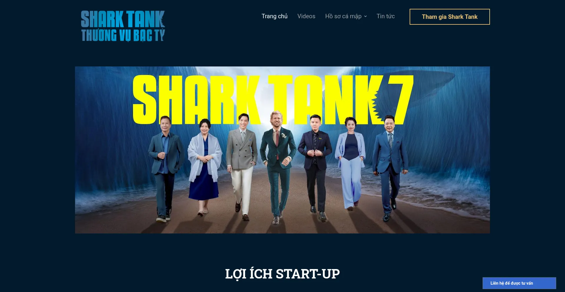 Website screenshot of Sharktankvietnam.com