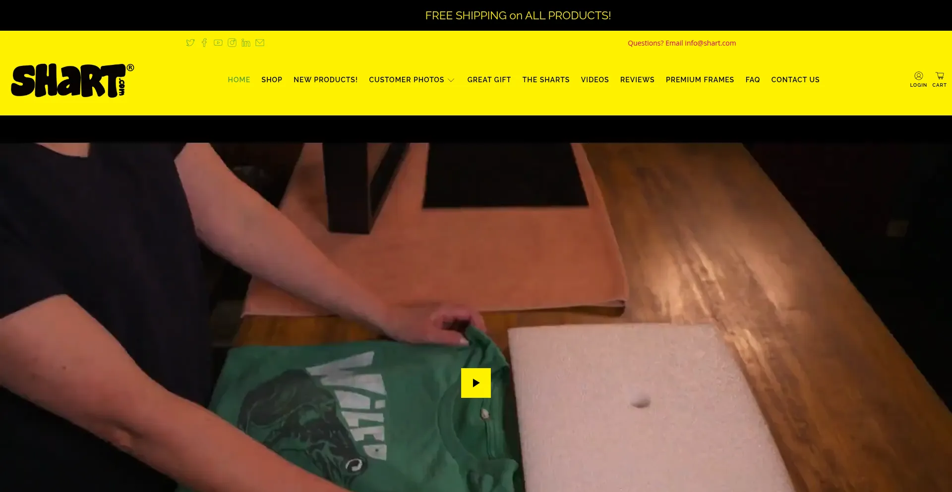 Website screenshot of Shart.com