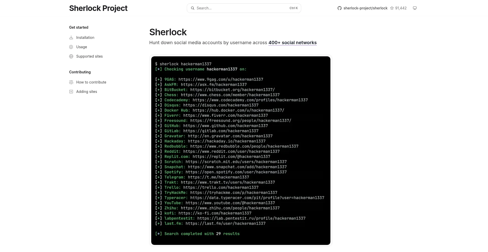 Sherlockproject.xyz