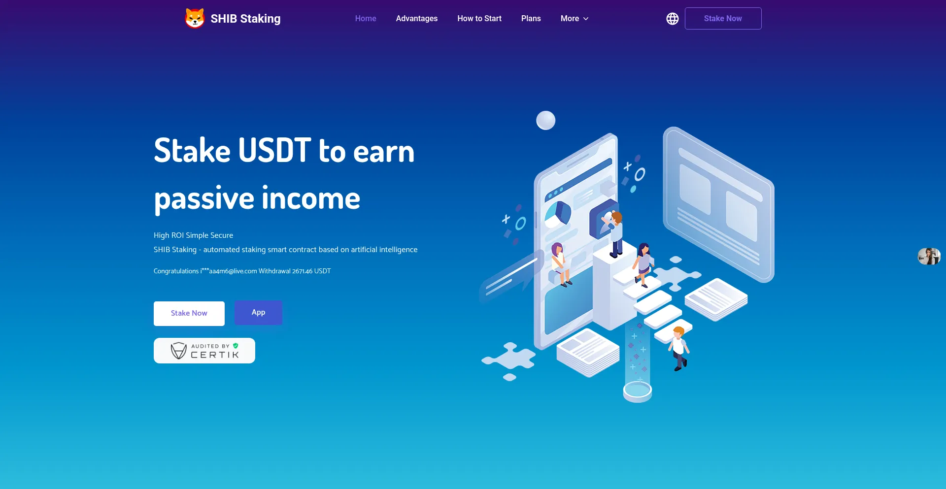 Website screenshot of Shibcoin.vip