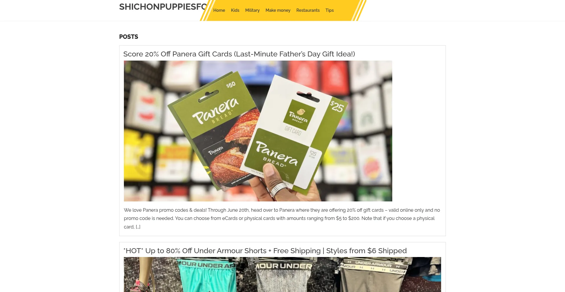 Website screenshot of Shichonpuppiesforsale.com