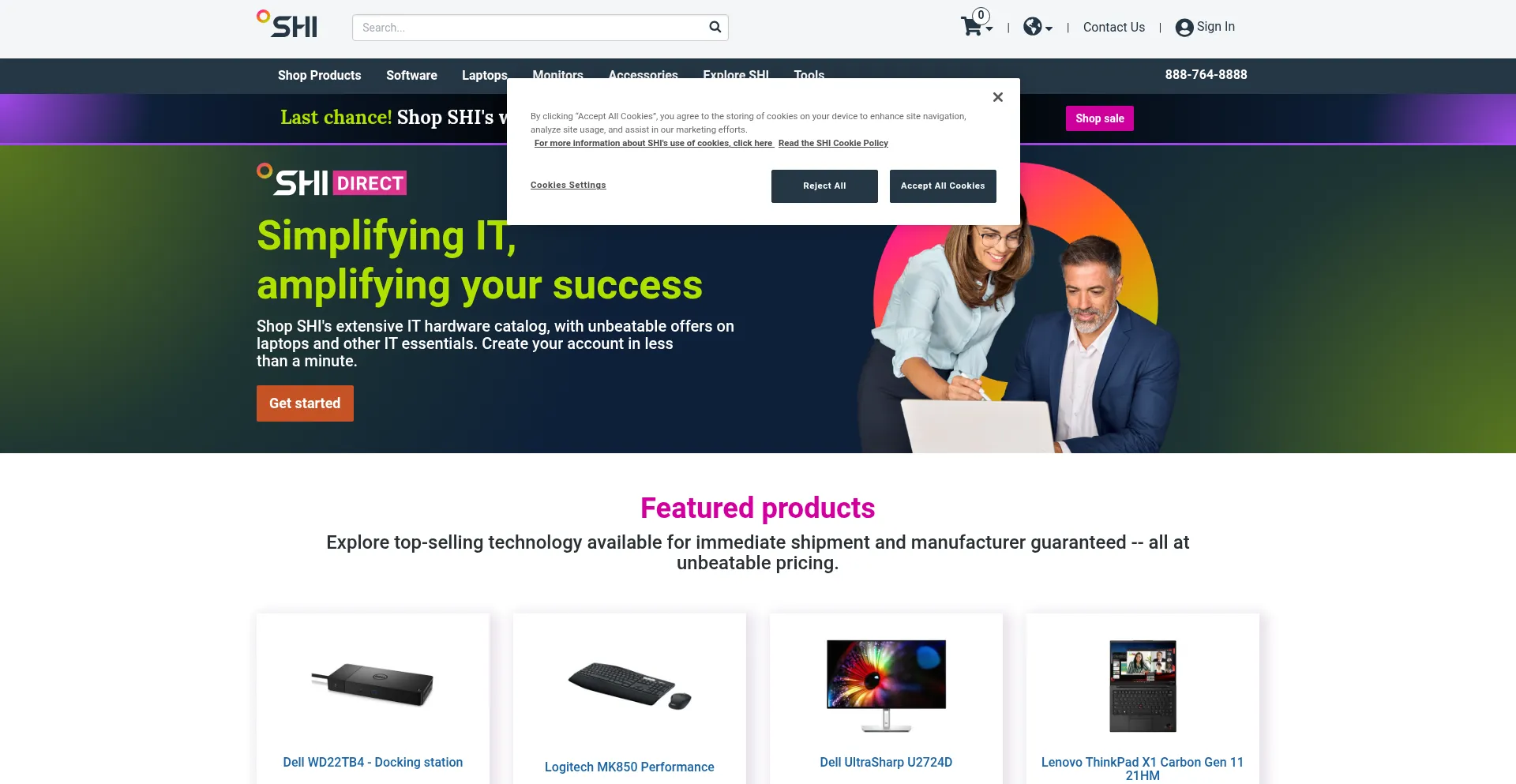 Website screenshot of Shidirect.com