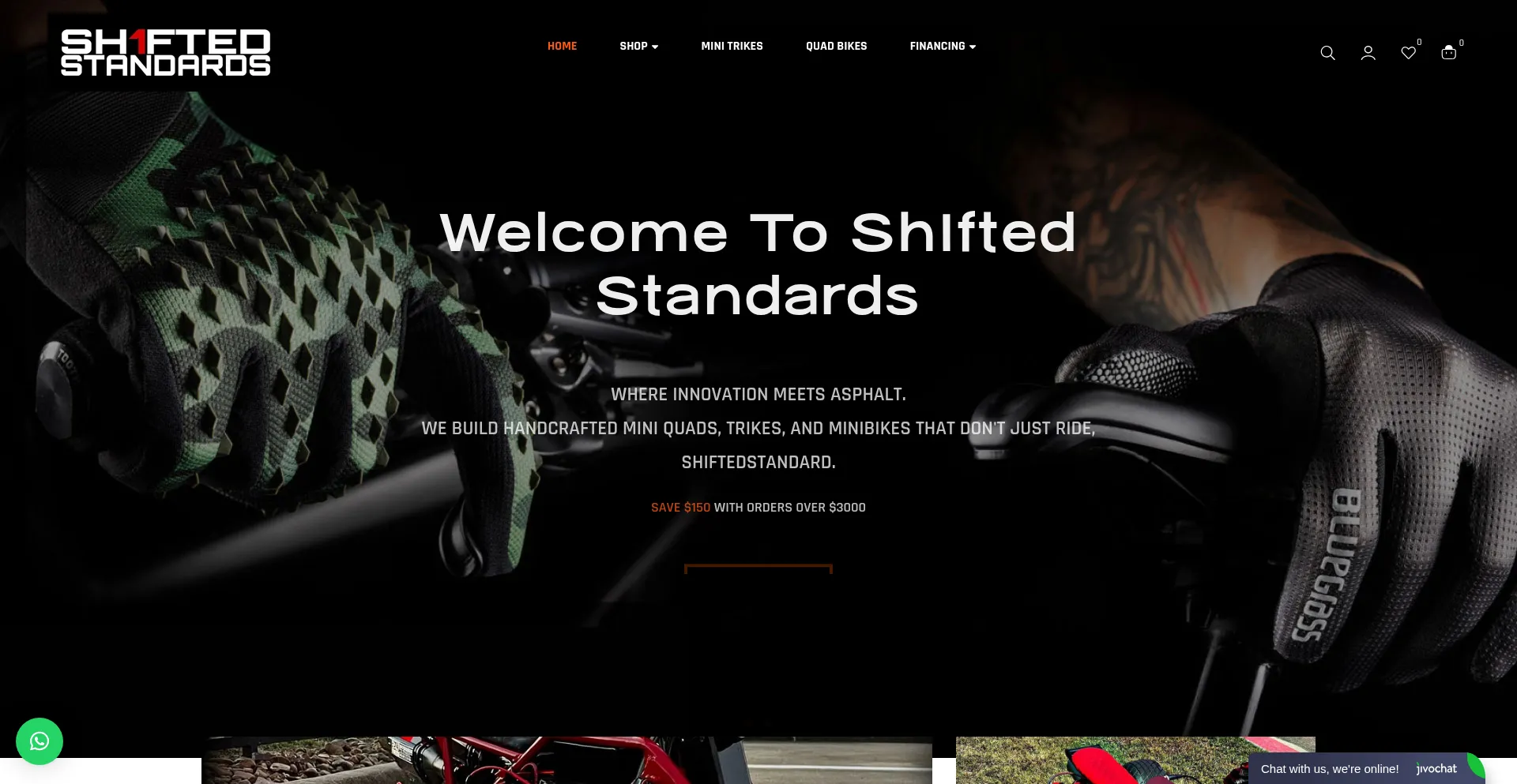 Website screenshot of Shiftedstandard.com