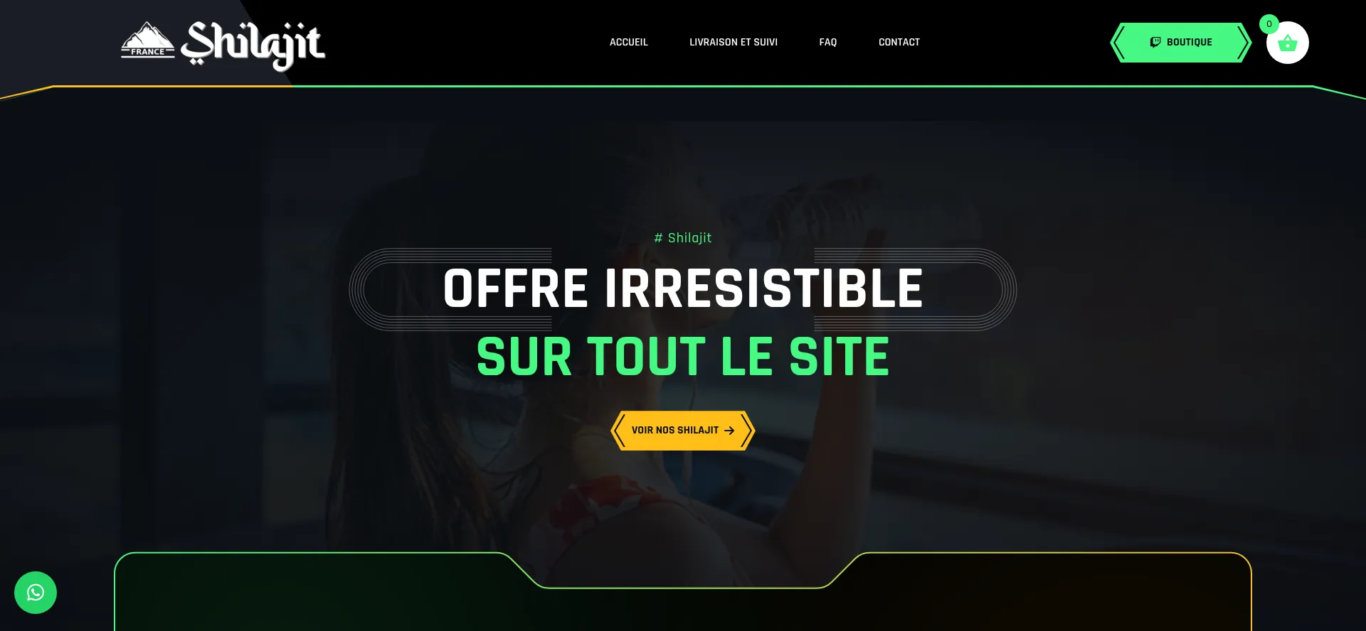 Website screenshot of Shilajit.fr