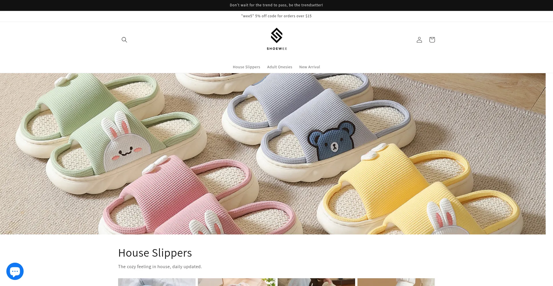 Website screenshot of Shoewee.com