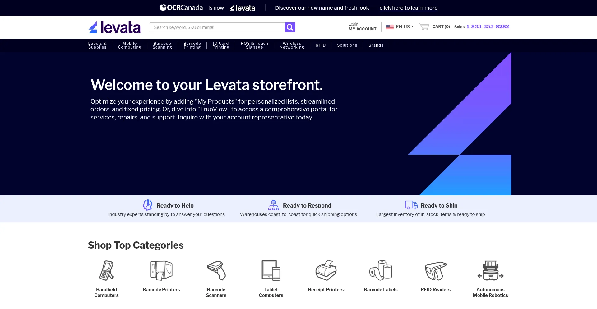 Website screenshot of Shop.levata.com