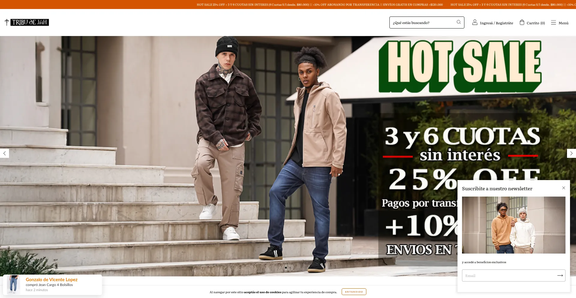 Website screenshot of Shop.tribudejah.com