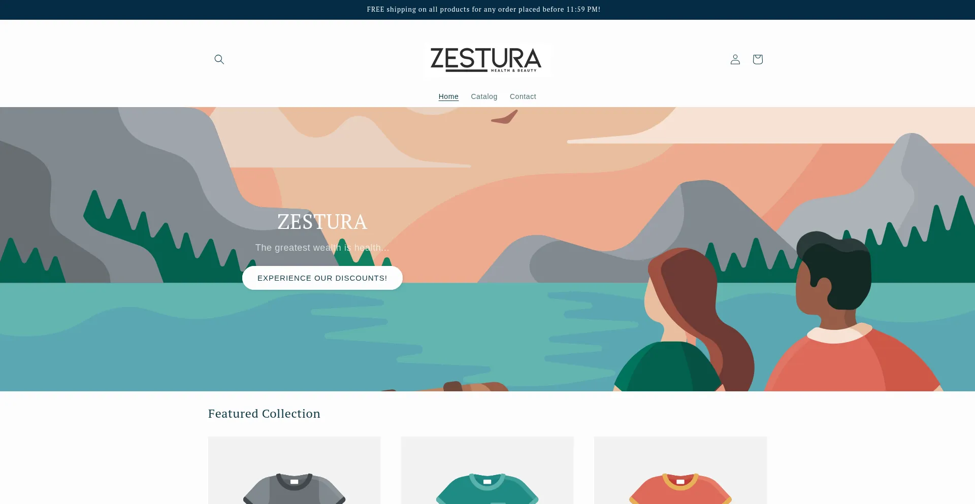 Website screenshot of Shop.zestura.co.za