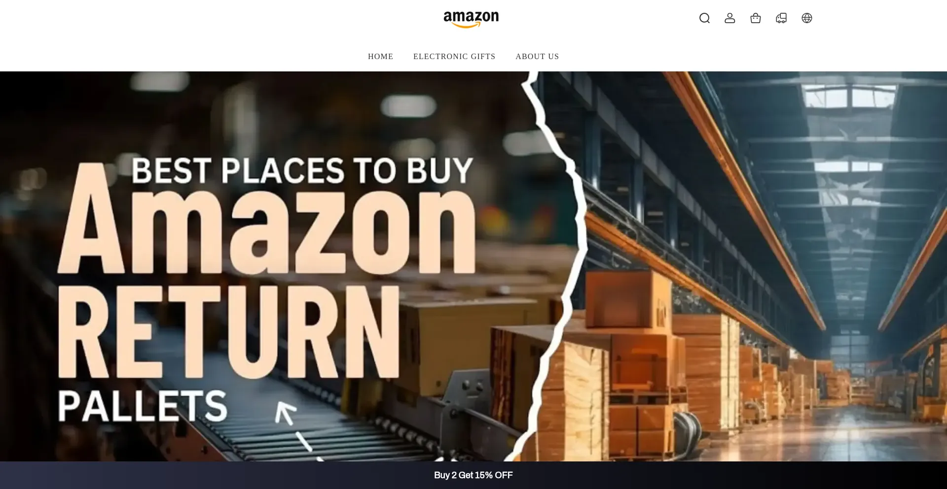 Website screenshot of Shopamazonpallet.com