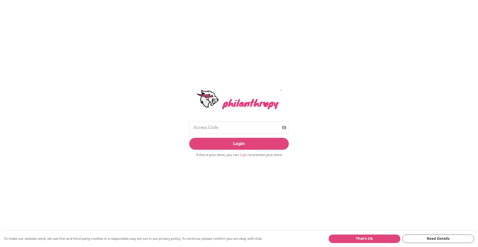 Website screenshot of Shopbeastphilanthropy.com