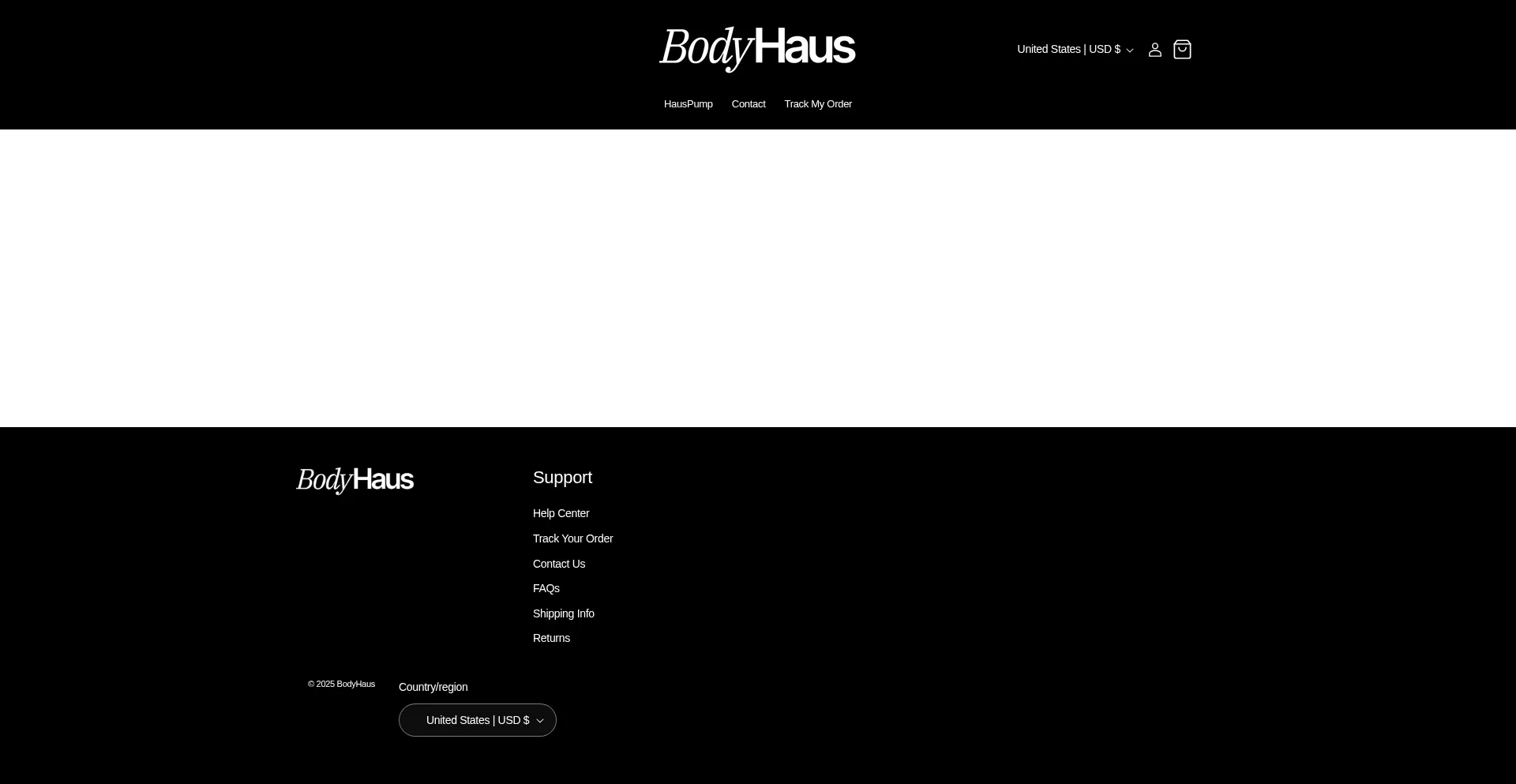 Website screenshot of Shopbodyhaus.com
