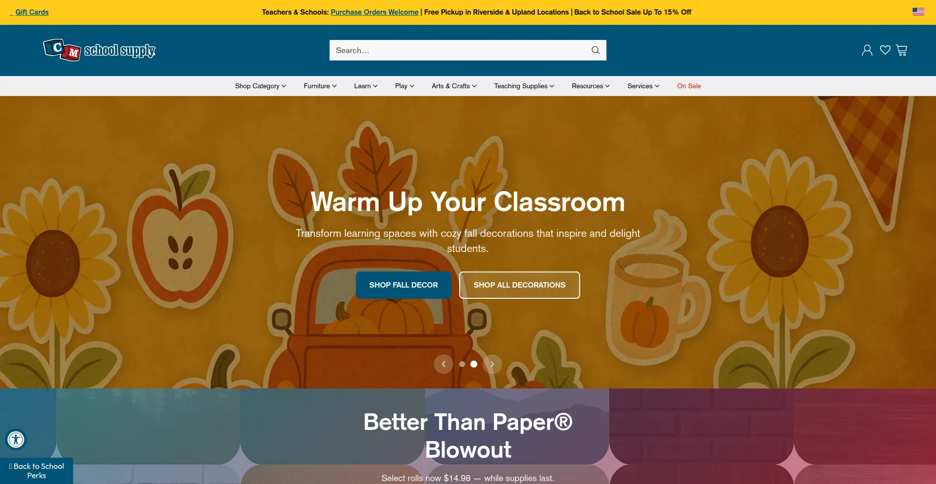 Website screenshot of Shopcmss.com