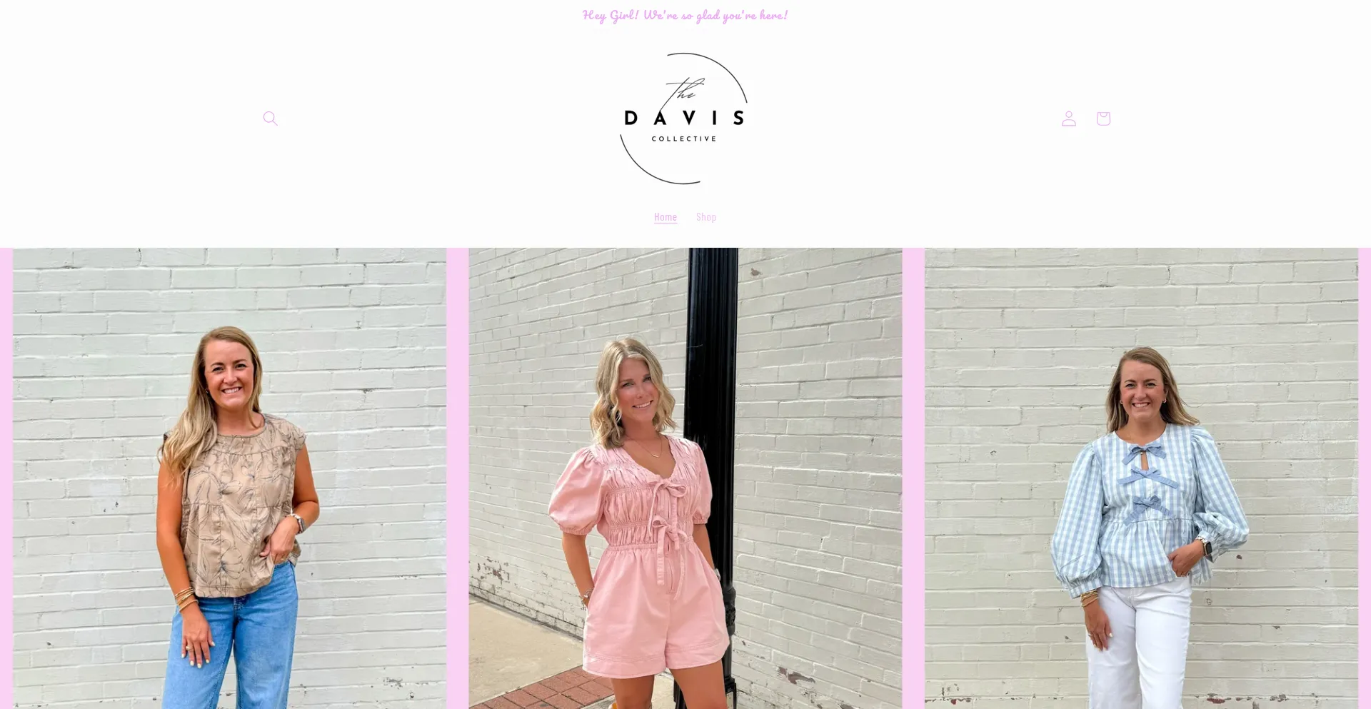 Website screenshot of Shopdaviscollective.com