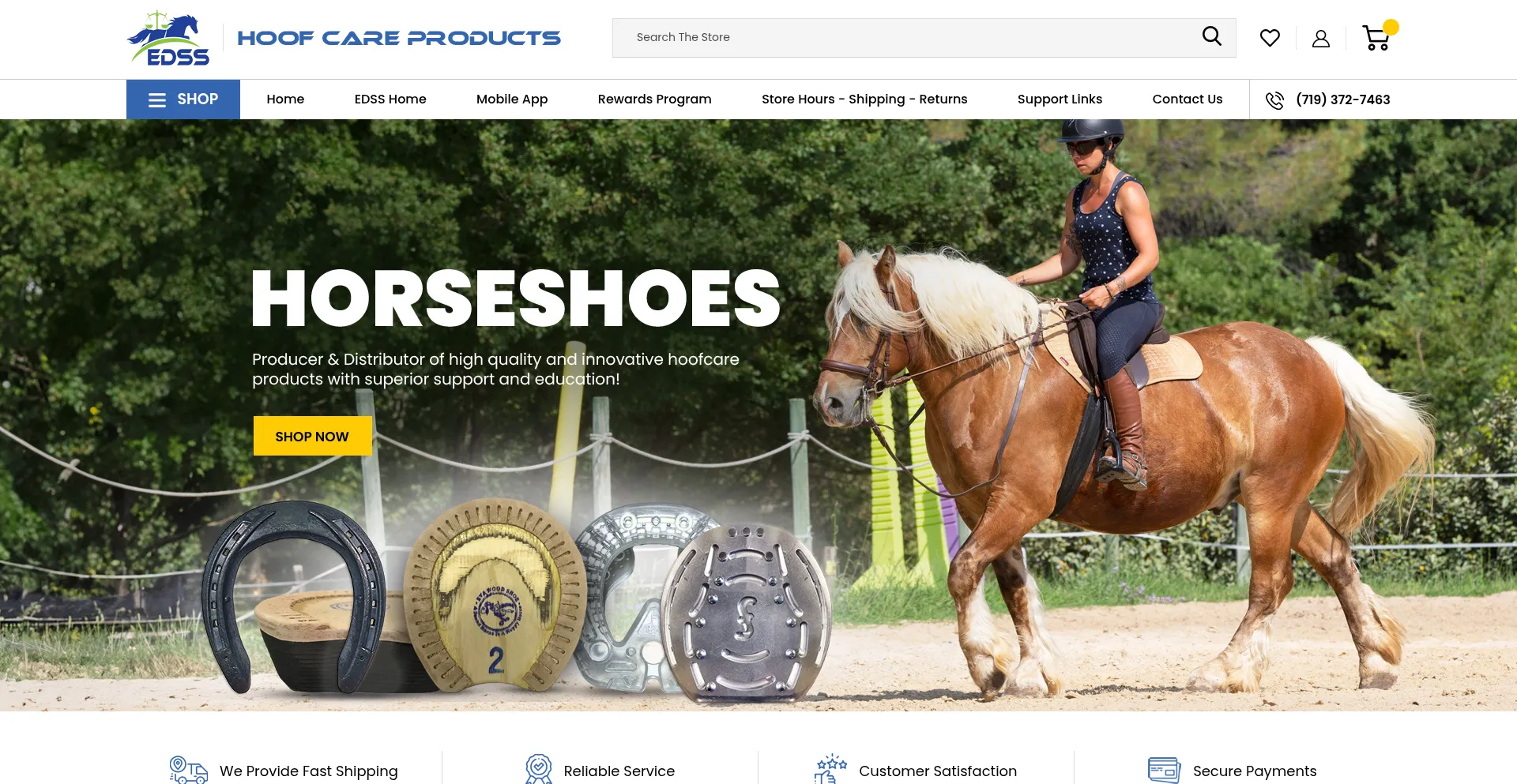 Website screenshot of Shopedss.com