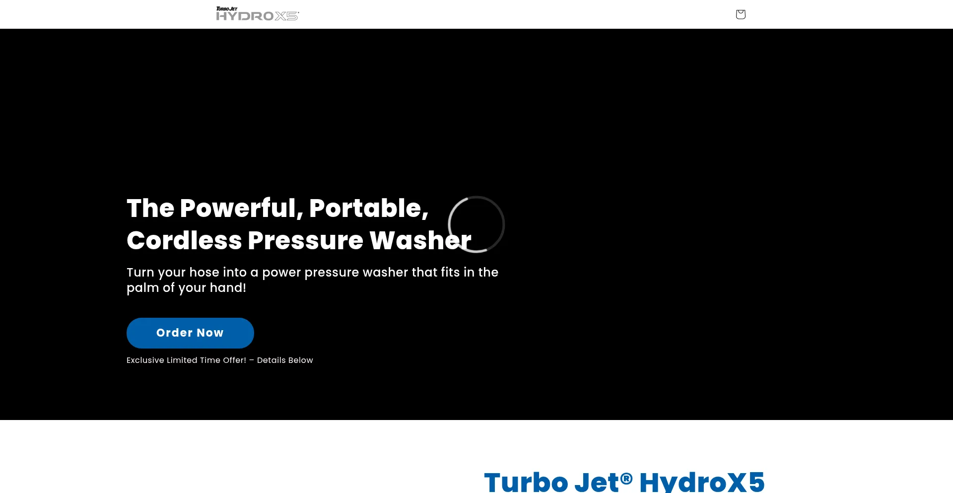 Website screenshot of Shophydrox5.com
