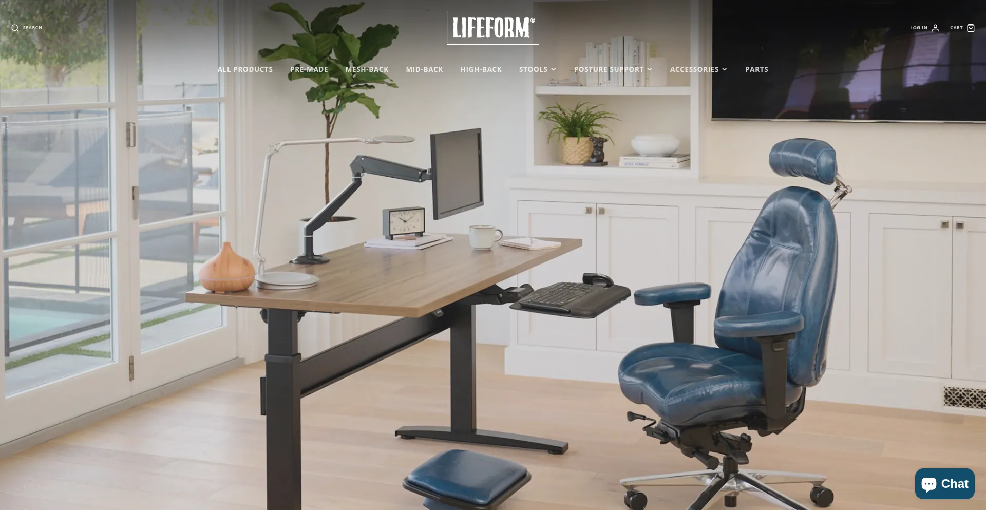 Website screenshot of Shoplifeformchairs.ca