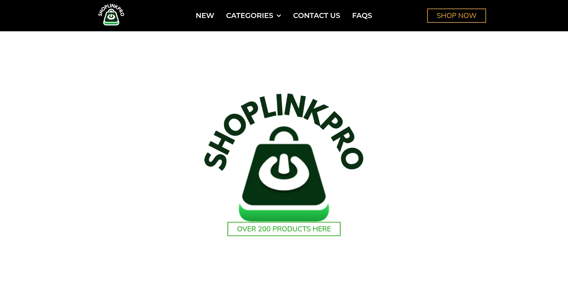 Website screenshot of Shoplinkpro.com