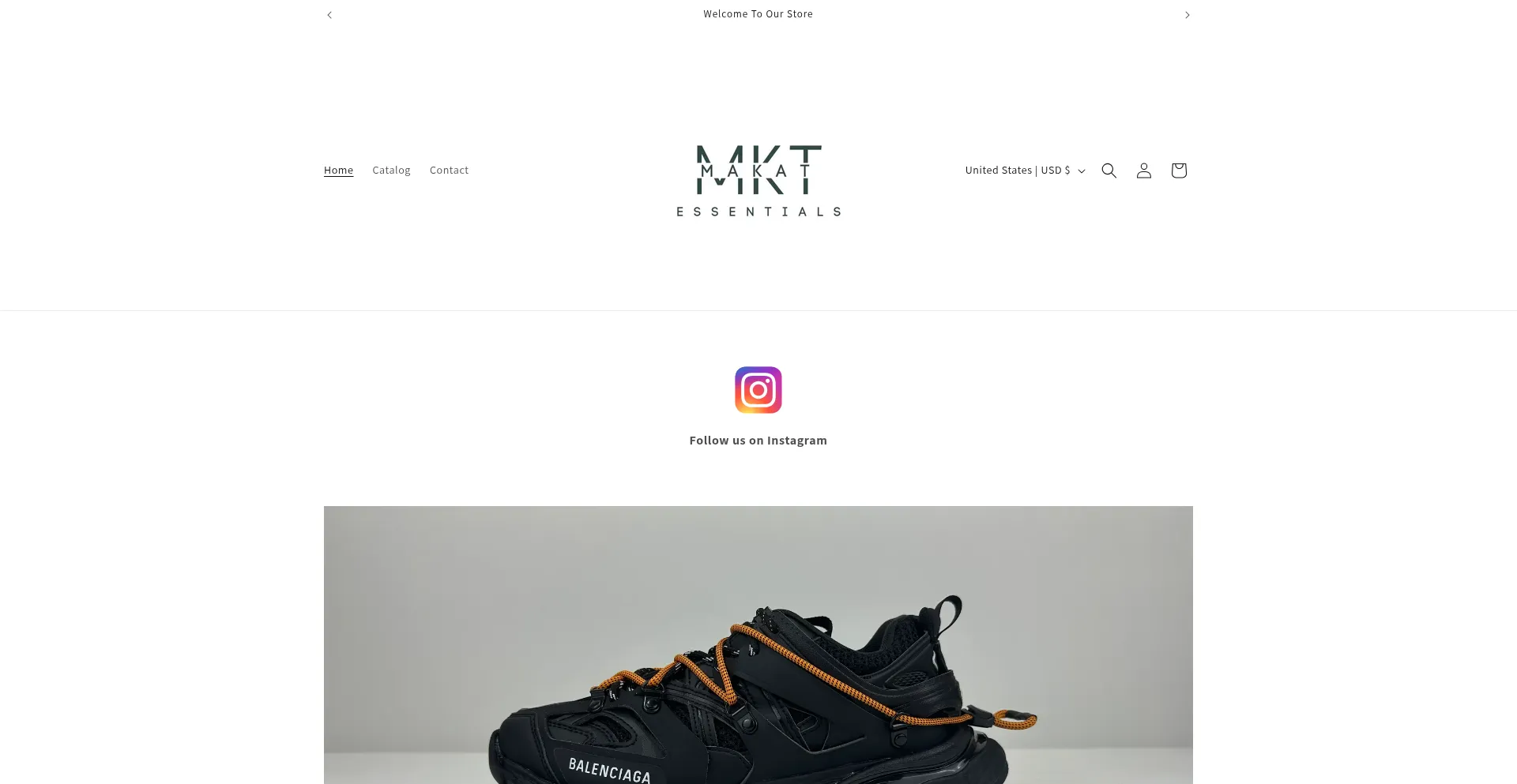 Website screenshot of Shopmakat.com