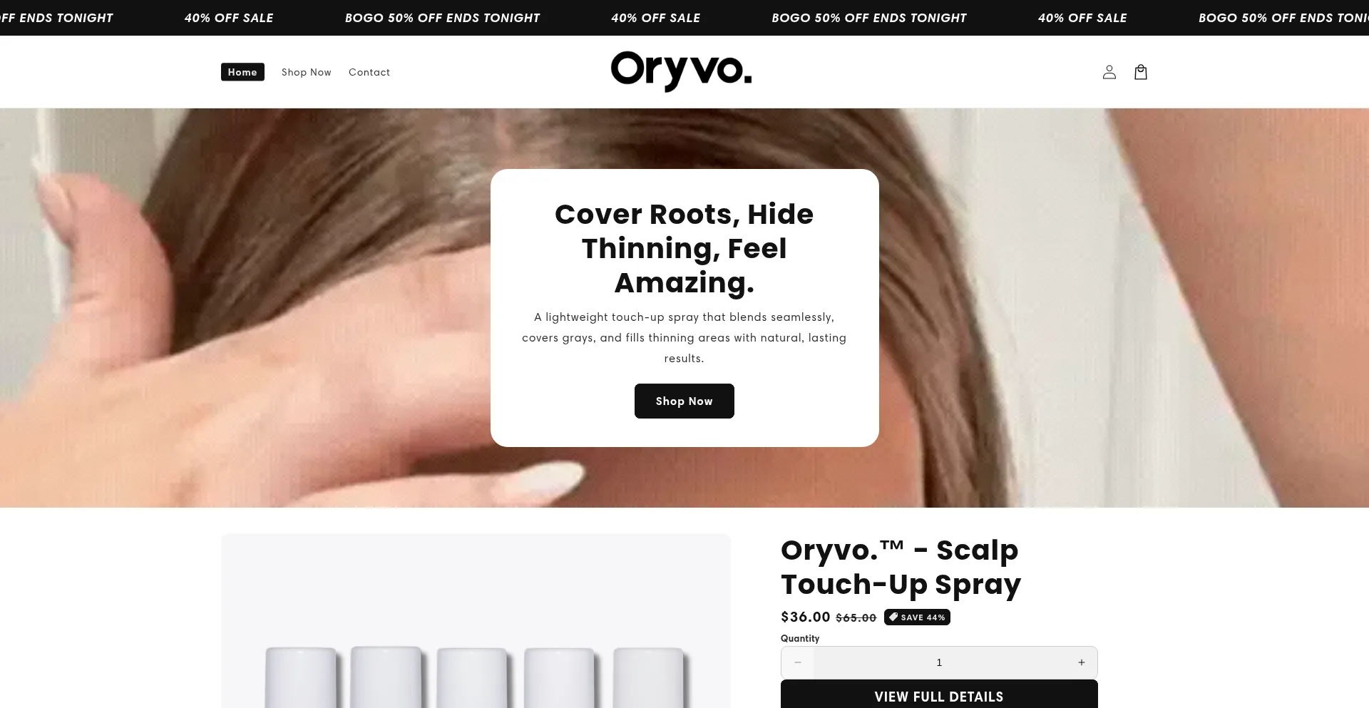 Website screenshot of Shoporyvo.com