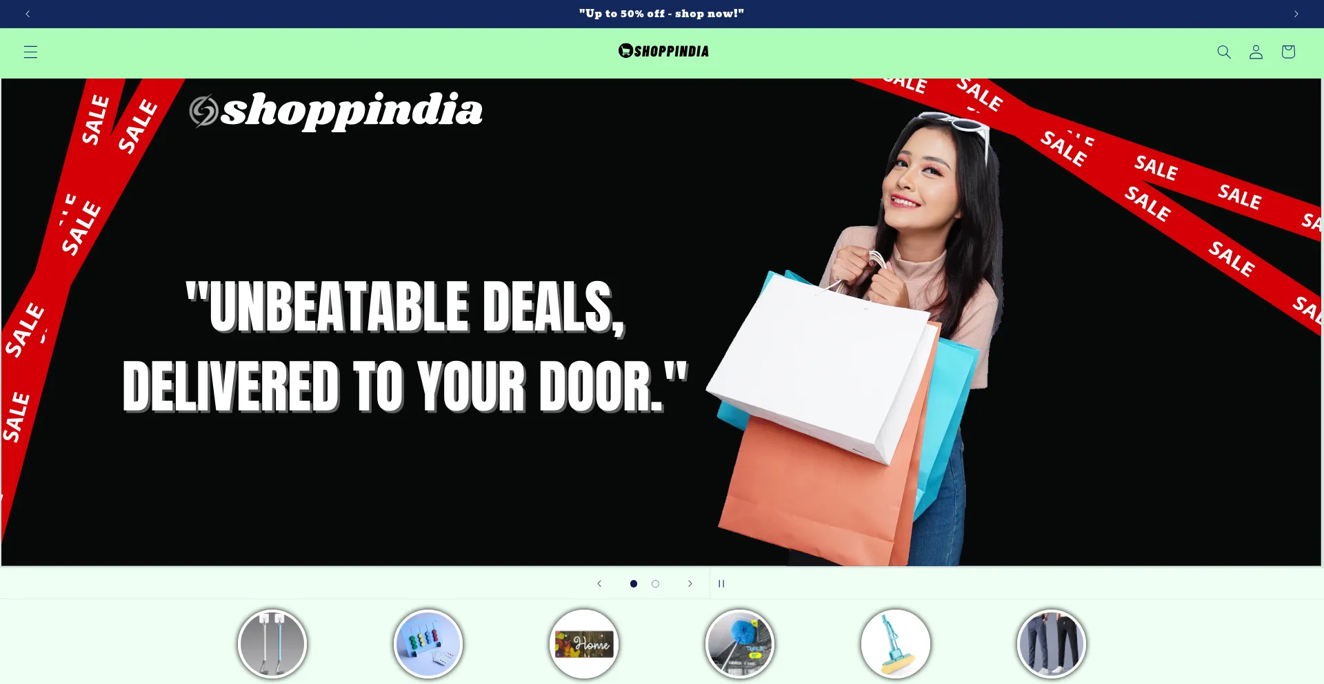 Website screenshot of Shoppindia.shop