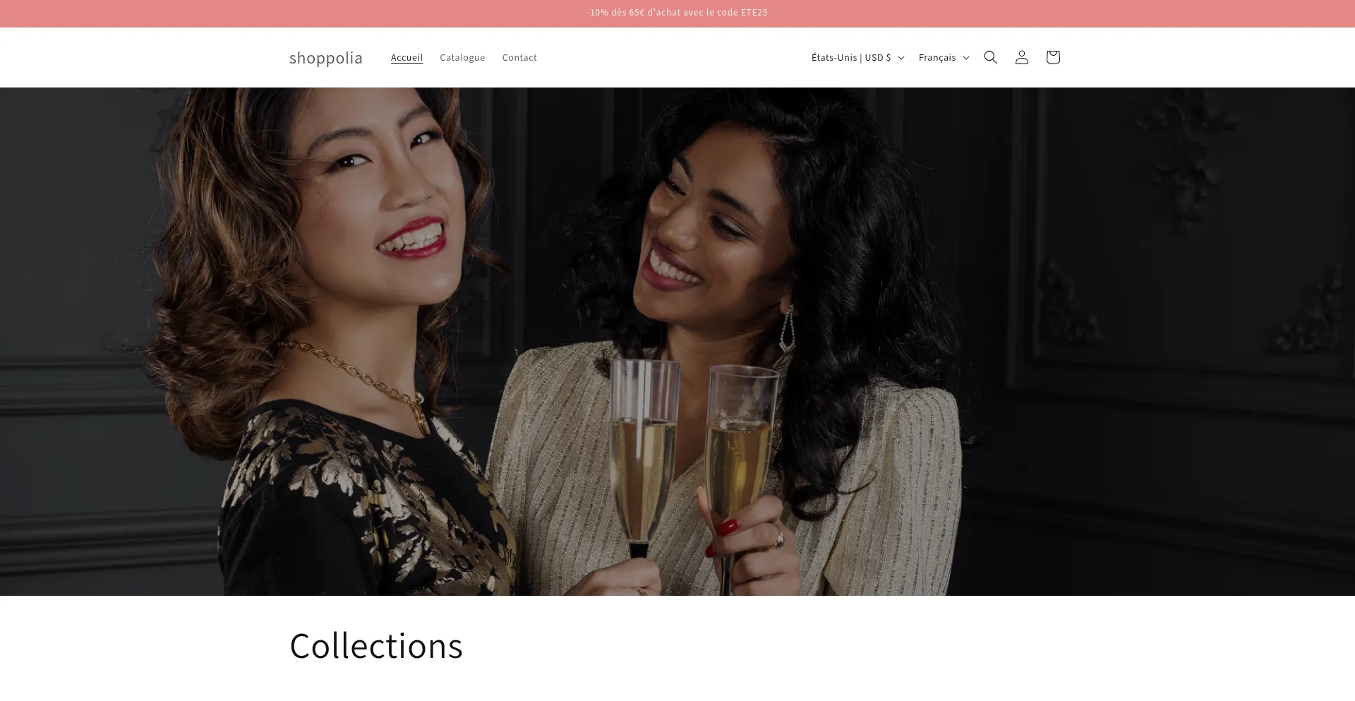Website screenshot of Shoppolia.shop