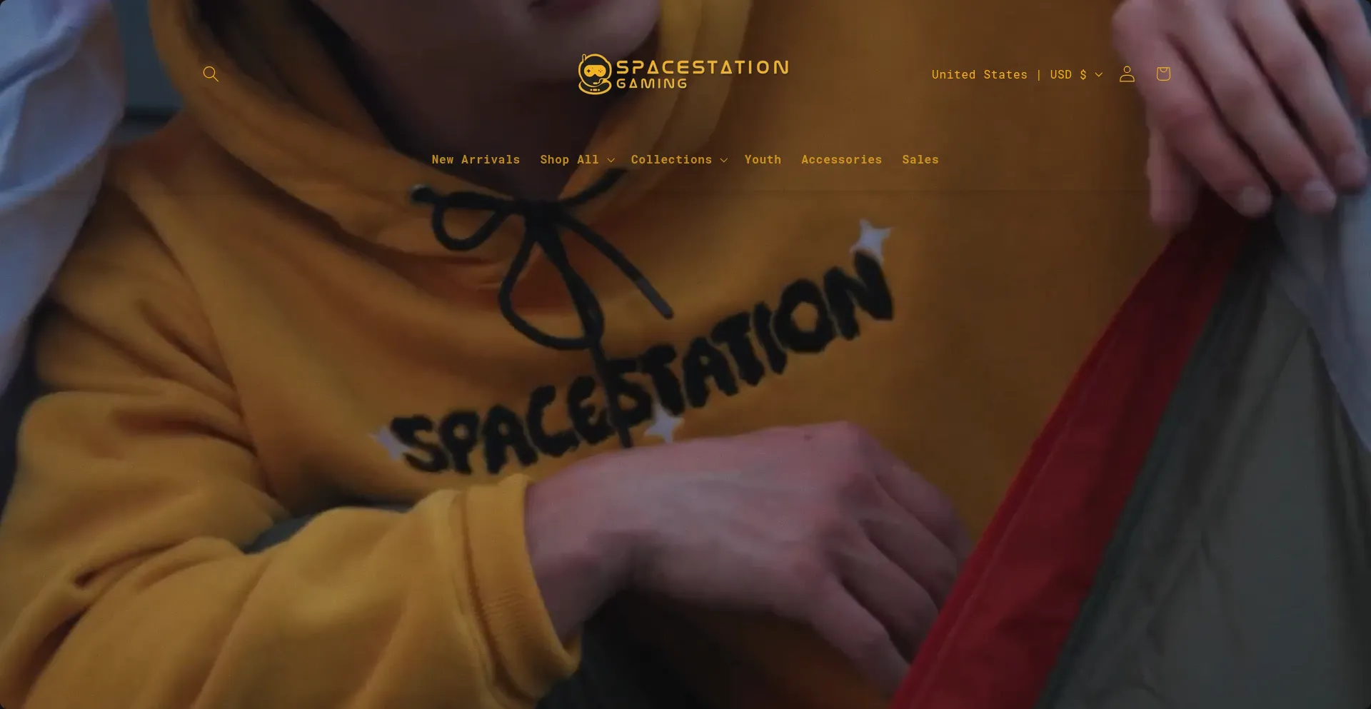 Website screenshot of Shopspacestation.com