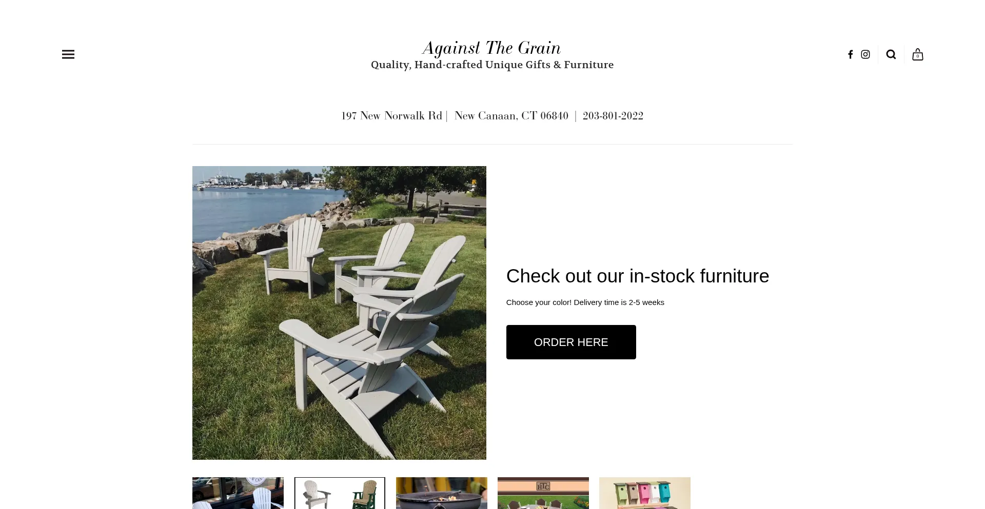 Website screenshot of Shopthegrain.com