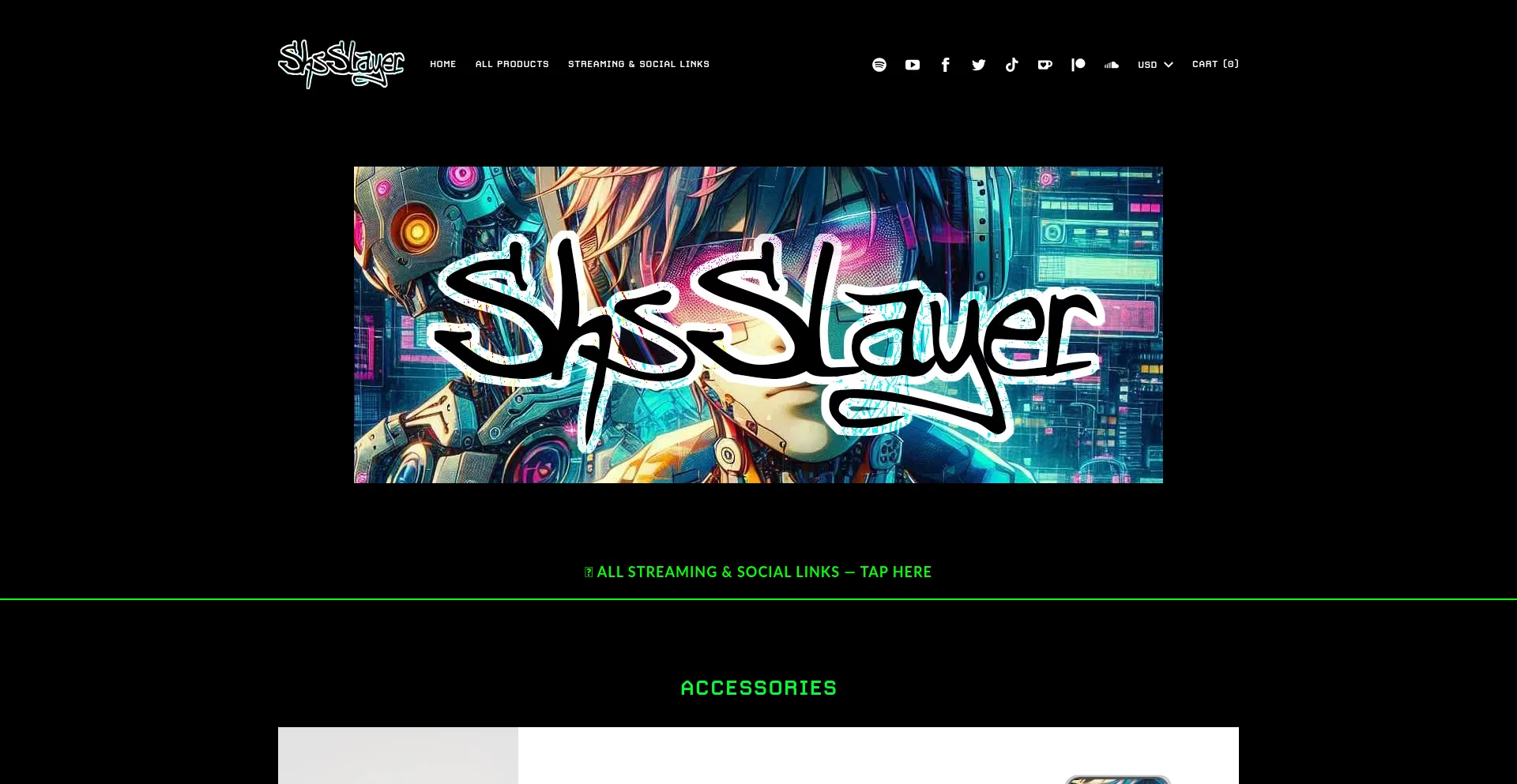 Website screenshot of Shsslayer.com