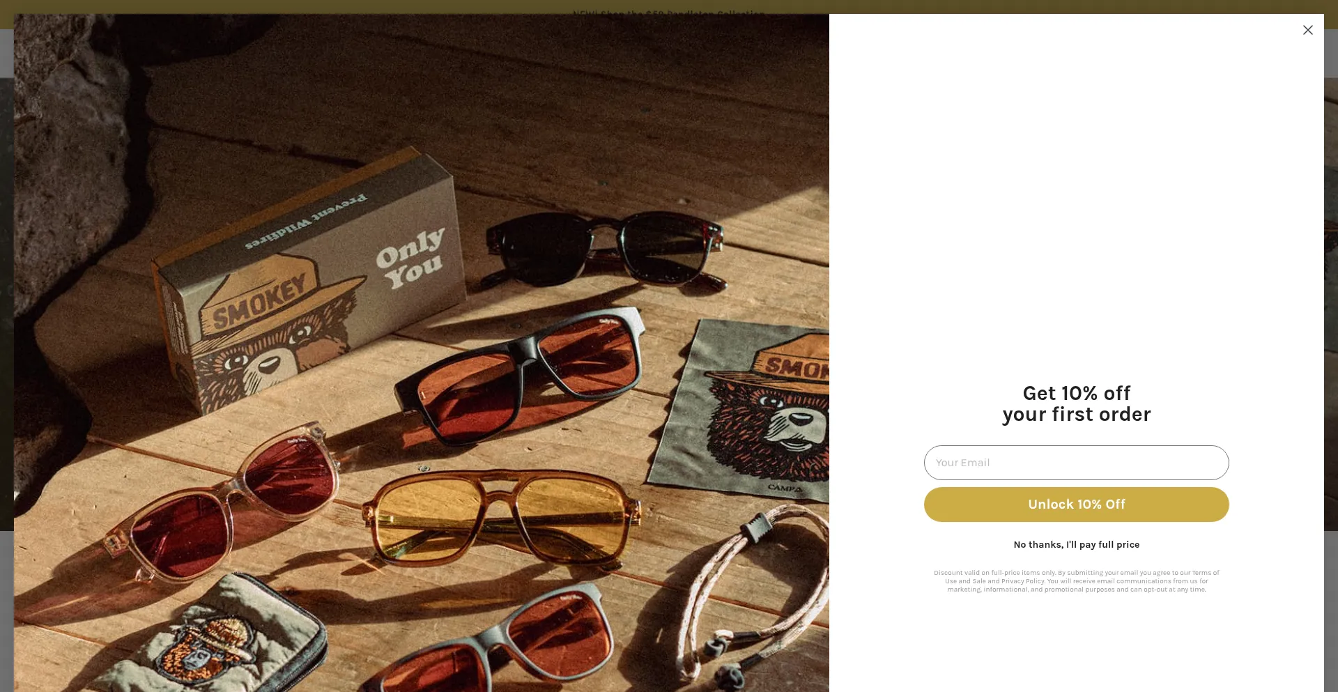 Website screenshot of Shwoodeyewear.com