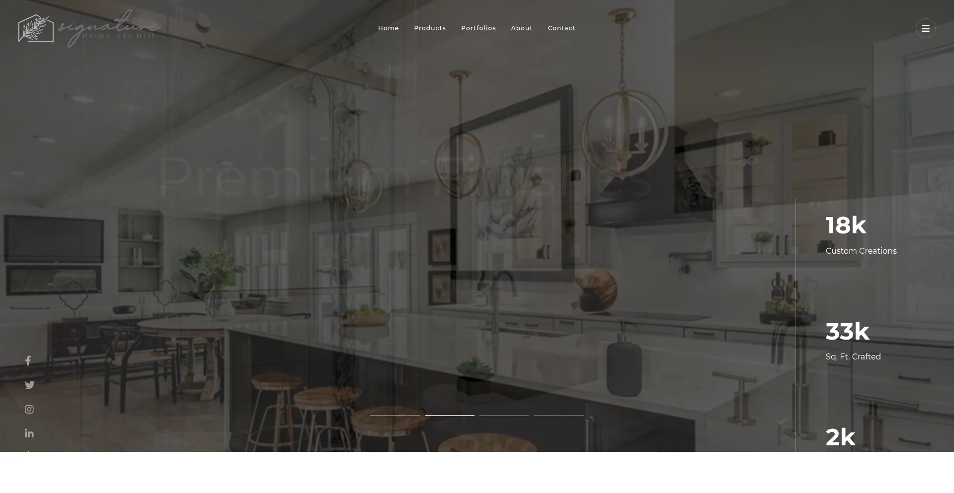 Website screenshot of Signaturehomestudio.com