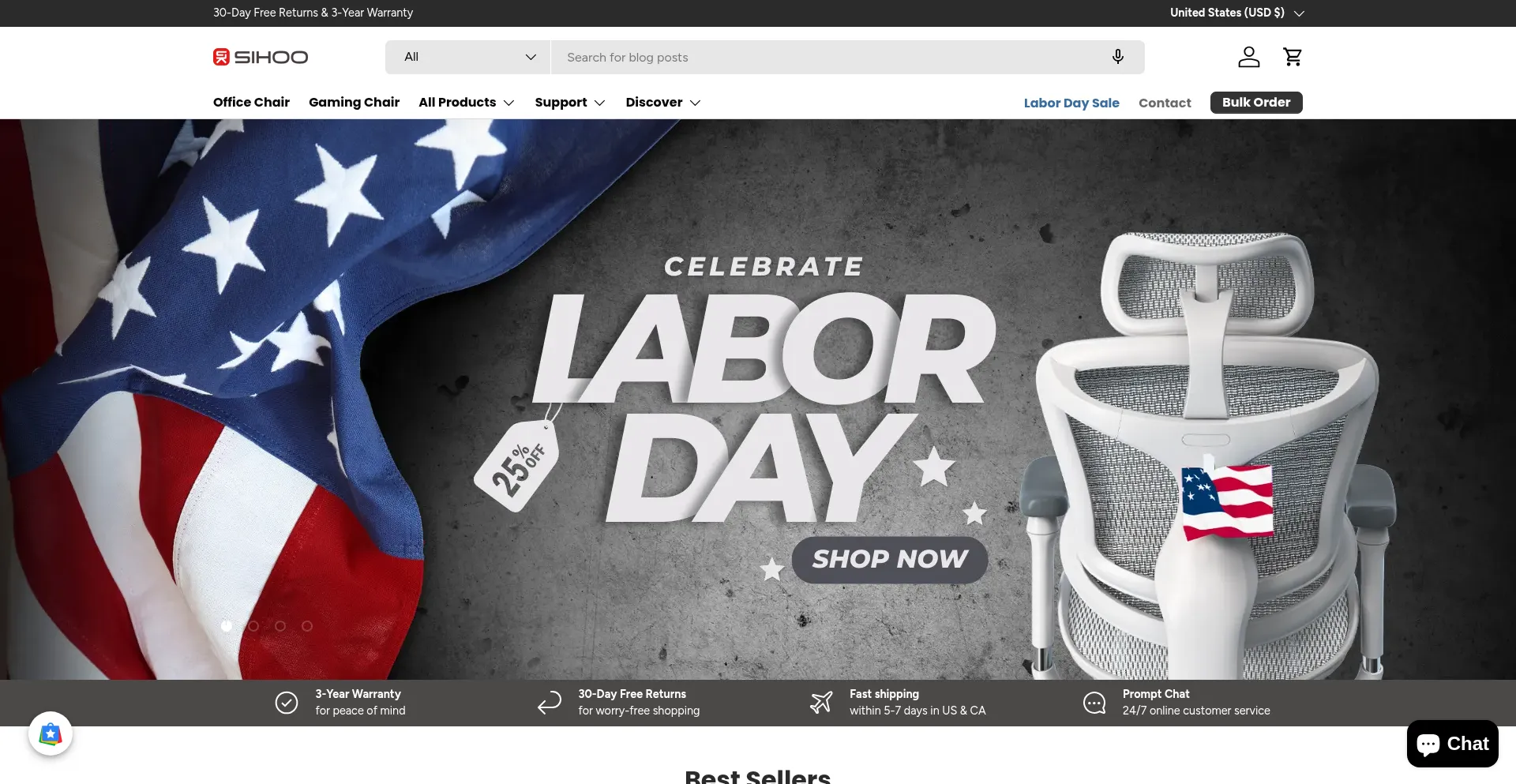 Website screenshot of Sihoooffice.com