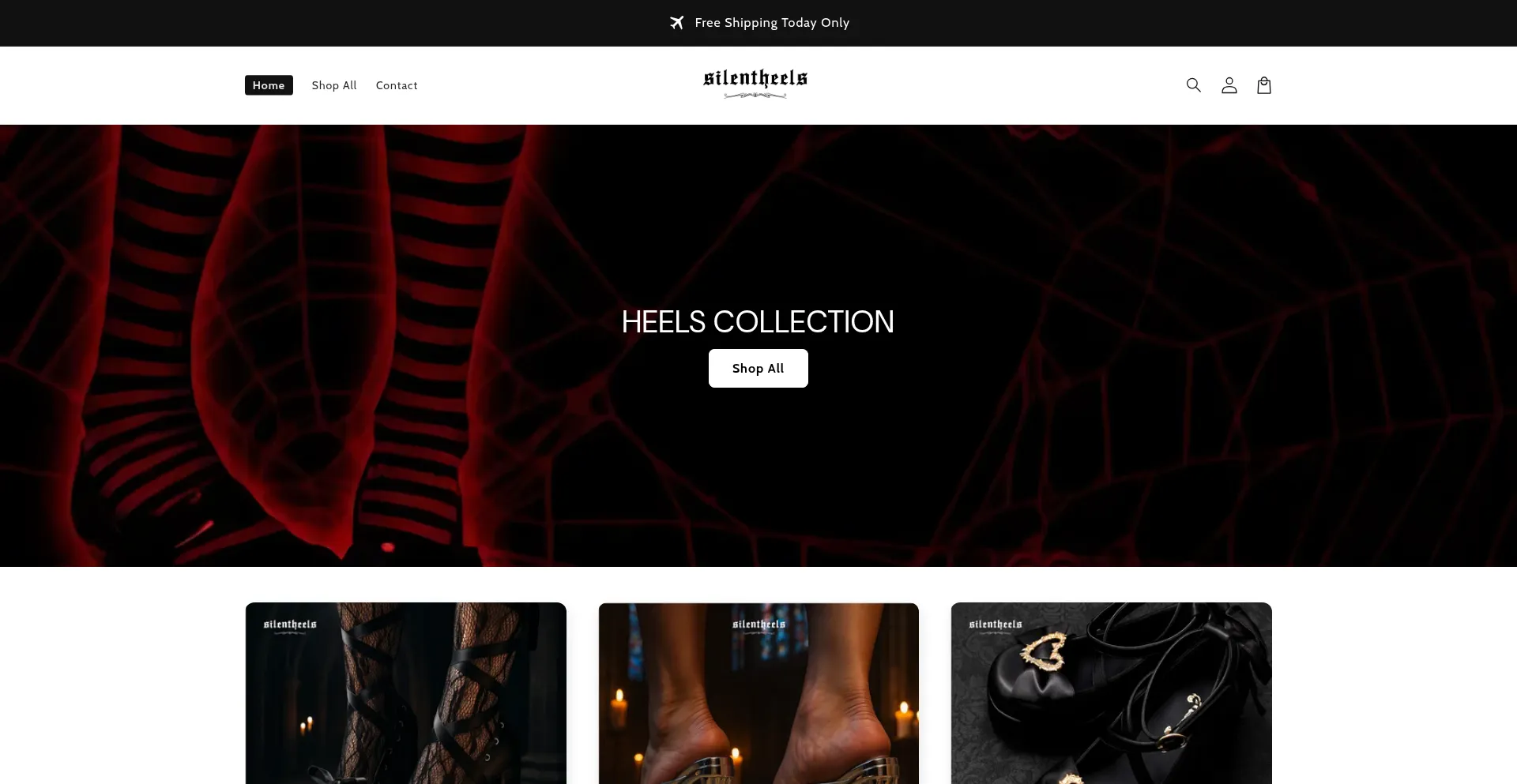 Website screenshot of Silentheels.com