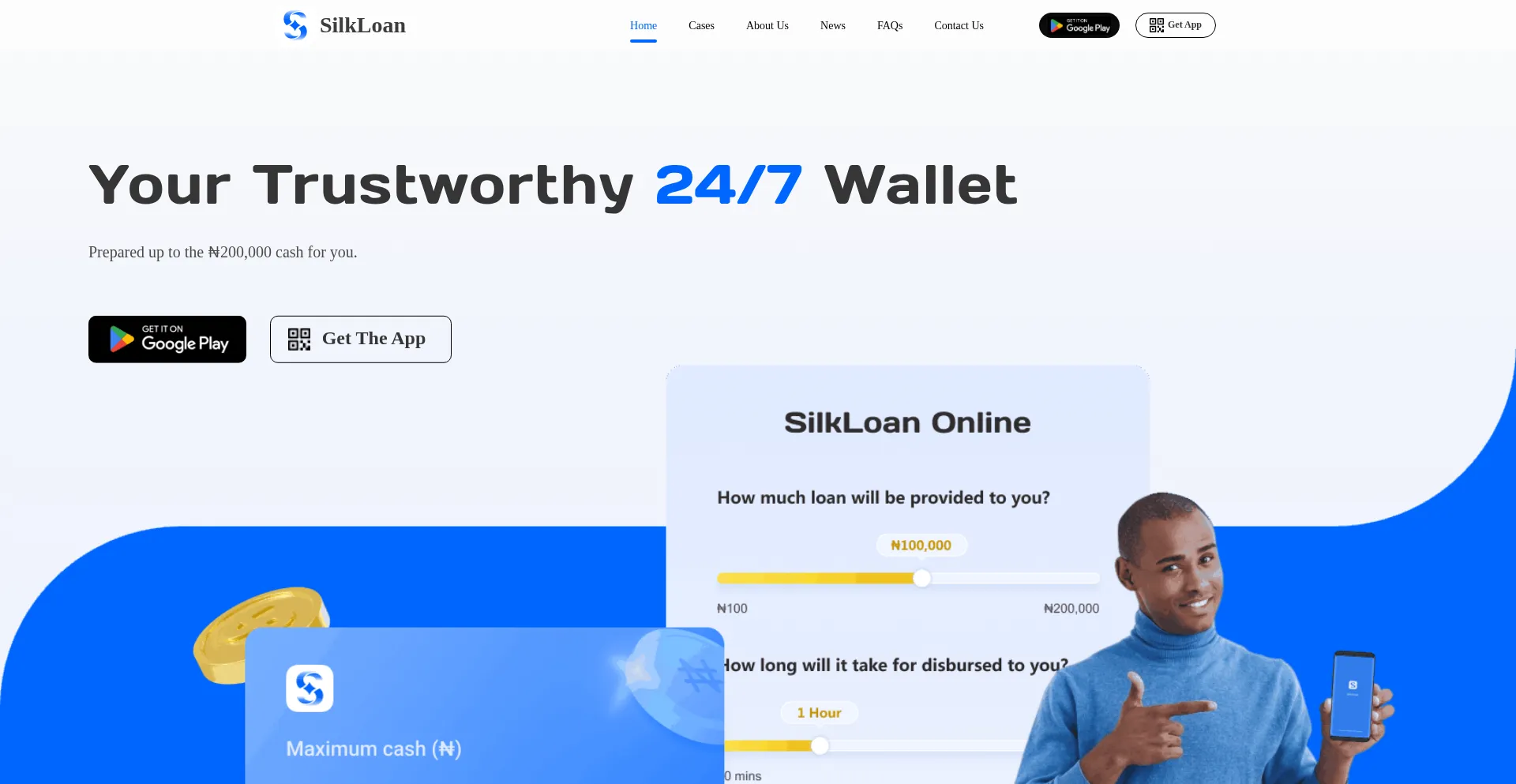 Website screenshot of Silkloan.net