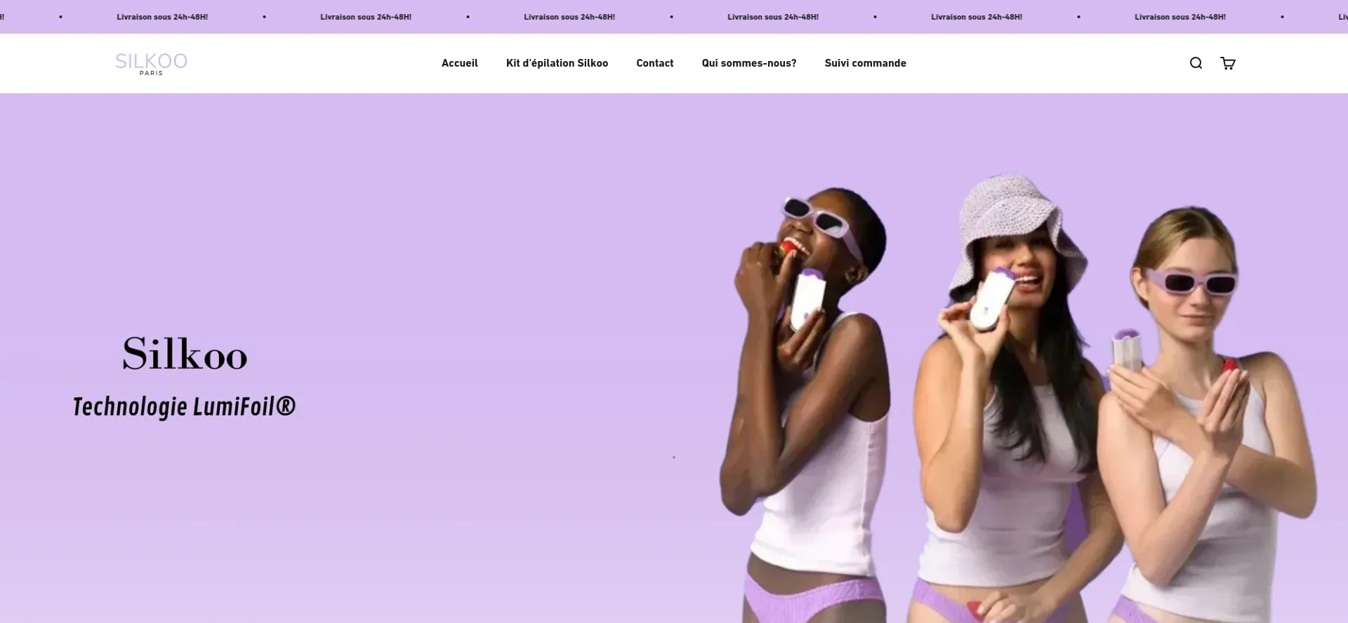 Website screenshot of Silkoo.fr
