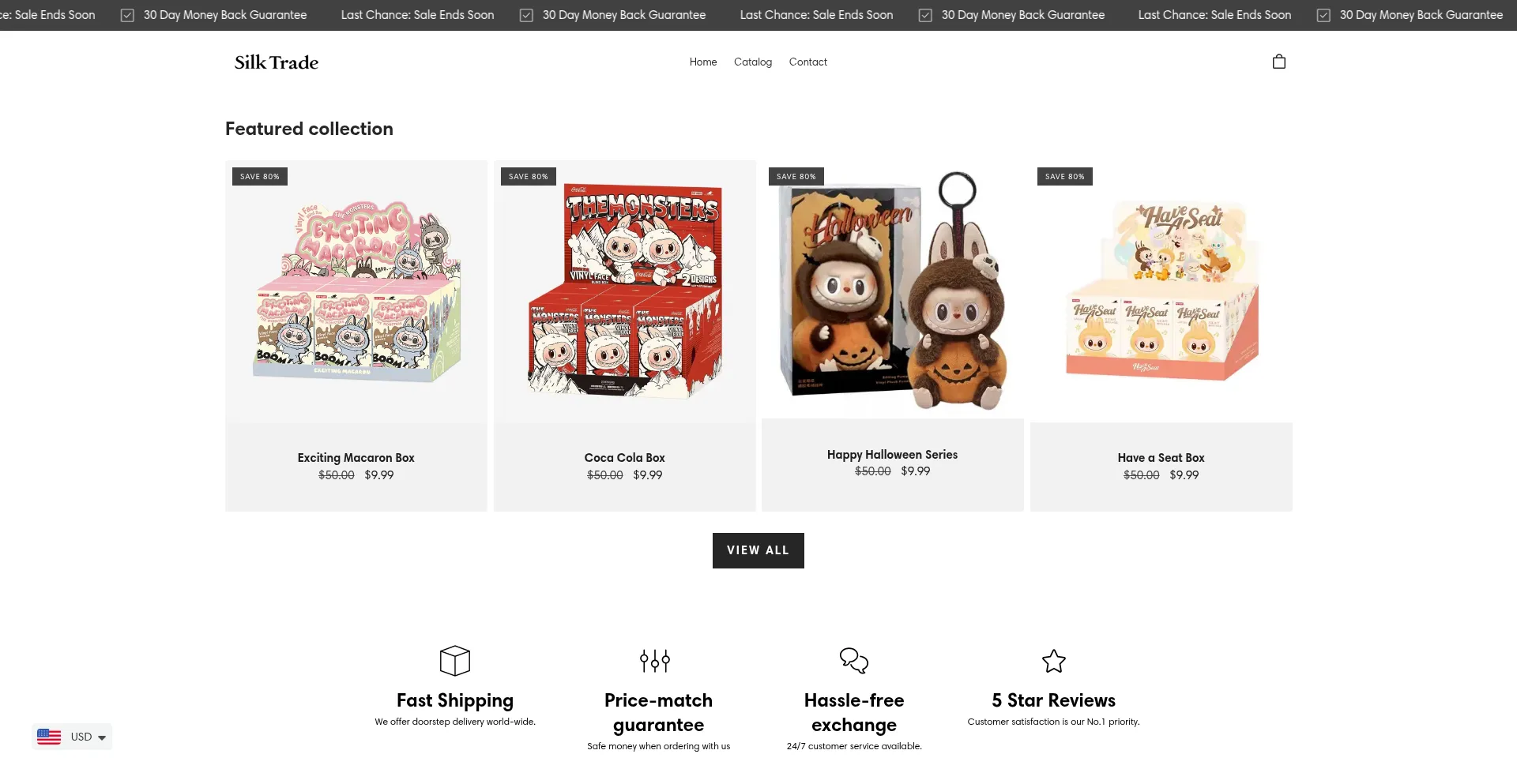 Website screenshot of Silktrade.shop
